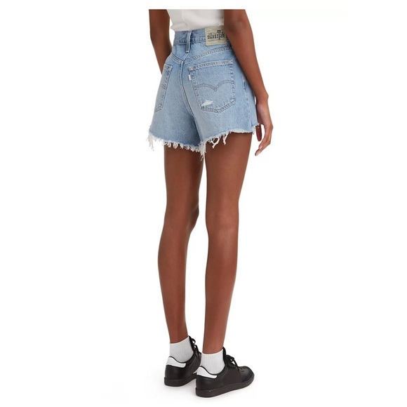 Levi’s | Silvertab Retro 90s High Waist Mom Jean Shorts Black | 31 - Picture 2 of 16